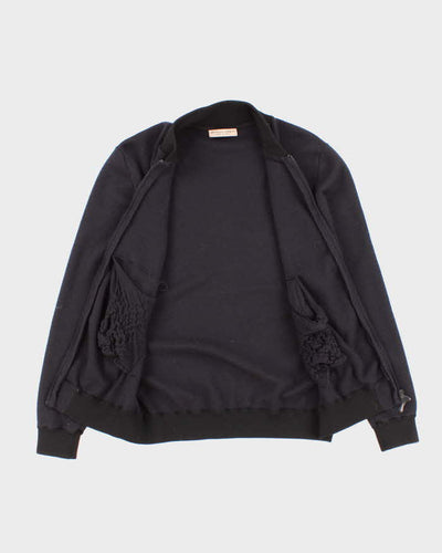 Men's Navy Bottega Veneta wool Zip Up Sweatshirt - S