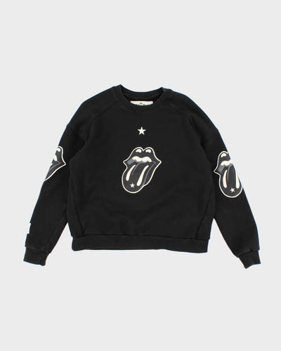 Men's Black Rolling Stones Merch Sweatshirt - L