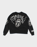 Men's Black Rolling Stones Merch Sweatshirt - L
