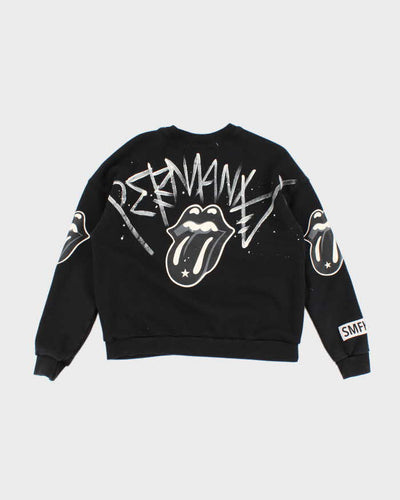 Men's Black Rolling Stones Merch Sweatshirt - L