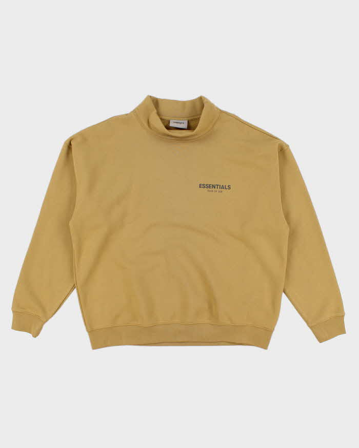 Mens Beige Essentials Pullover Sweatshirt - XL