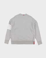 Mens Grey Thom Browne Classic Stripes Sweatshirt - L