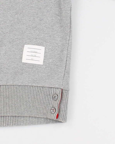 Mens Grey Thom Browne Classic Stripes Sweatshirt - L