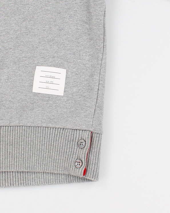 Mens Grey Thom Browne Classic Stripes Sweatshirt - L