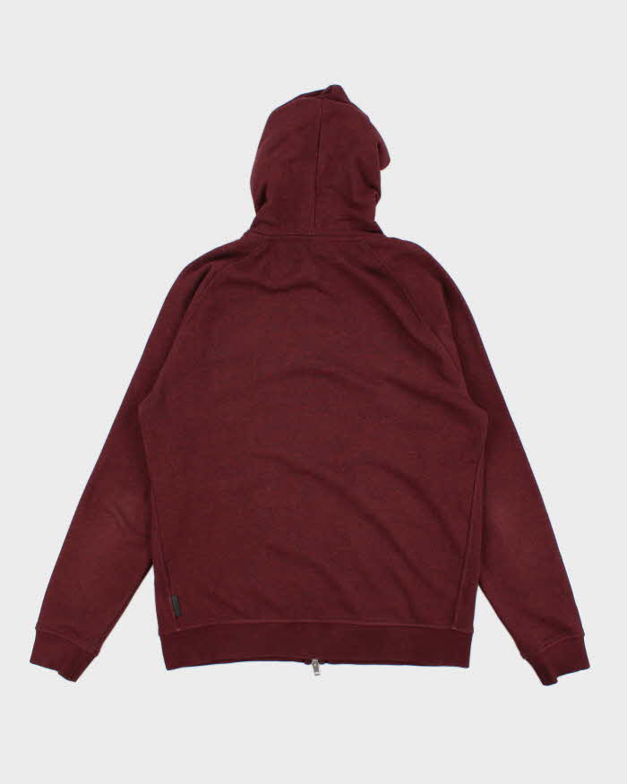 Mens J Lindeberg Zip Up Burgundy Hoodie - XL