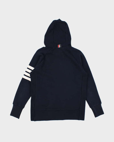 Mens Thom Browne Navy Zip Up Hoodie - S