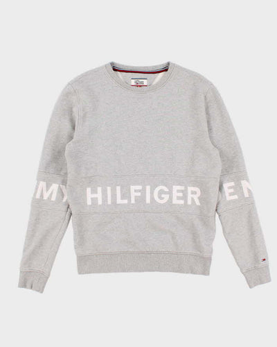 Mens Hilfiger Grey Pullover Sweatshirt - S