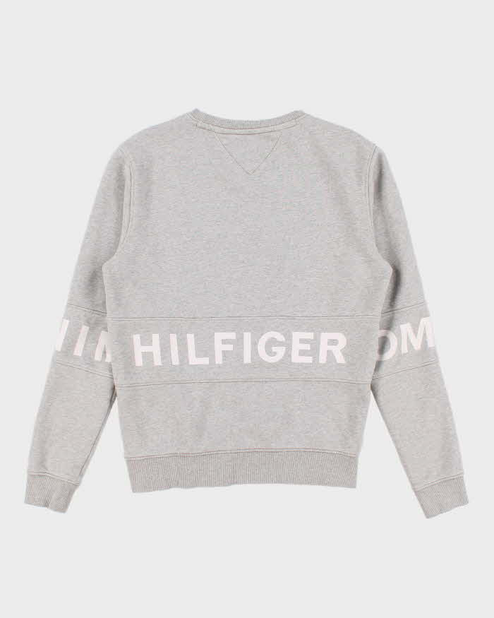 Mens Hilfiger Grey Pullover Sweatshirt - S