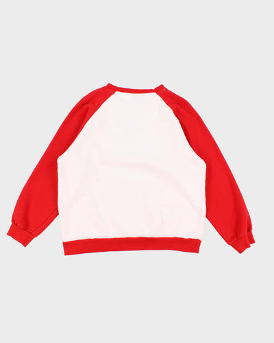Mens Roger Rabbit Print Red and White Sweatshirt - XL