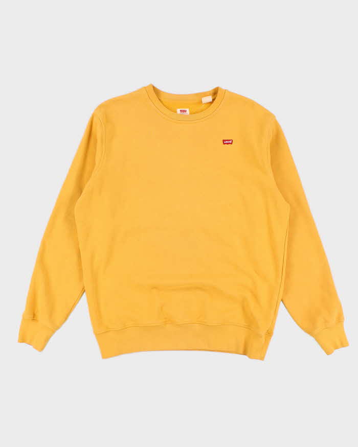 Mens Levis Yellow Pullover Sweatshirt - M