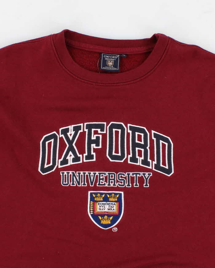Burgundy Oxford University Pullover Sweatshirt - XL
