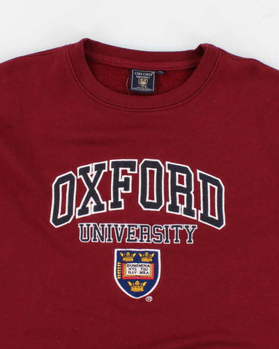 Burgundy Oxford University Pullover Sweatshirt - XL