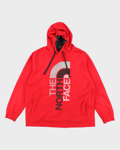 Mens Red Print Logo The North Face Hoodie - XXL