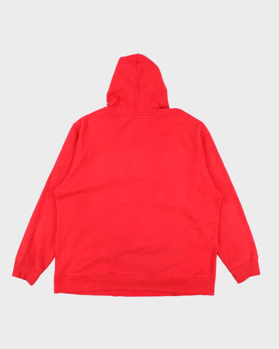 Mens Red Print Logo The North Face Hoodie - XXL
