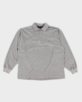 Vintage 90s Tommy Hilfiger Velvet Quarter Zip Sweatshirt - L