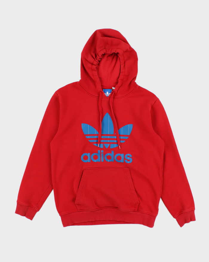 Mens Red adidas Classic Logo Hoodie - S