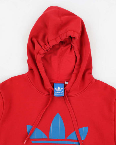 Mens Red adidas Classic Logo Hoodie - S