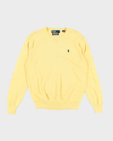 Vintage 90s Polo by Ralph Lauren Yellow Light Sweatshirt - M