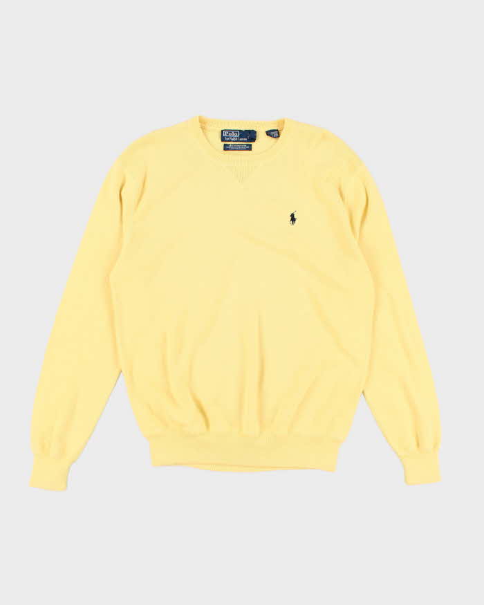 Vintage 90s Polo by Ralph Lauren Yellow Light Sweatshirt - M