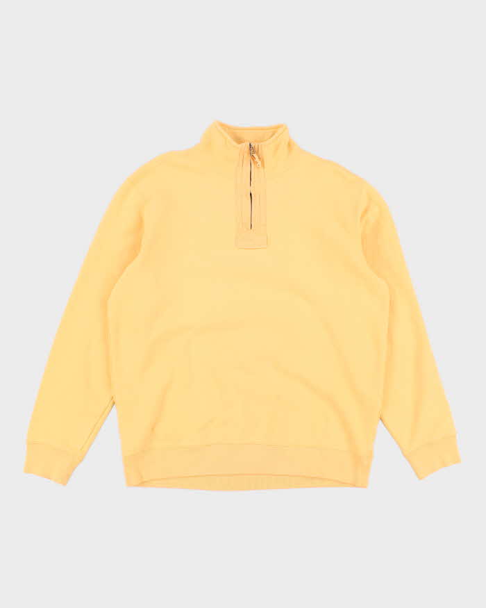 00s Eddie Bauer Yellow Quarter Zip Sweatshirt - M