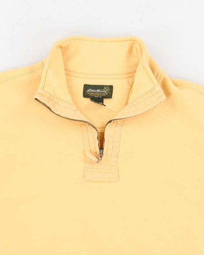 00s Eddie Bauer Yellow Quarter Zip Sweatshirt - M