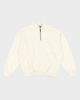 00s Bossini Quarter Zip Cream Sweatshirt - M