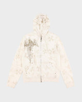 Y2K 00s Guess Graphic Patterned Light Hoodie - S