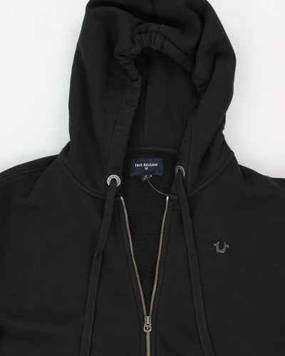 Men's Black True Religion Zip Up  Hoodie - L