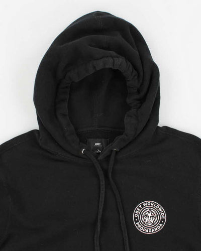 Men's Black Obey Graphic Hoodie - S