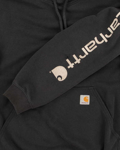 Men's Black Classic Carhartt Logo Hoodie - M