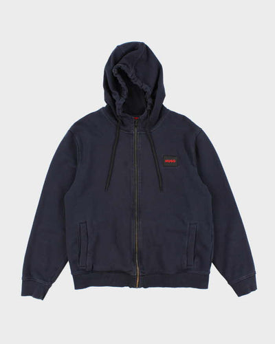 Men's Navy Hugo Zip UP Hoodie - S