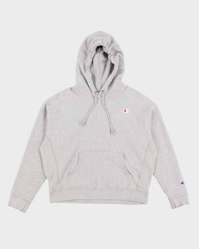 00s Champion Grey Reverse Weave Hoodie - XL