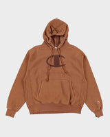 Champion Brown Reverse Weave Hoodie - L