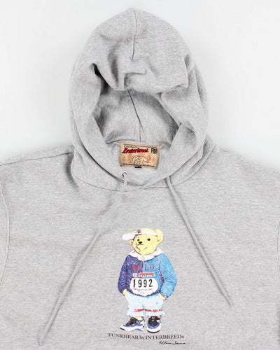 Funk Bear by Interbreed Grey Hoodie - M
