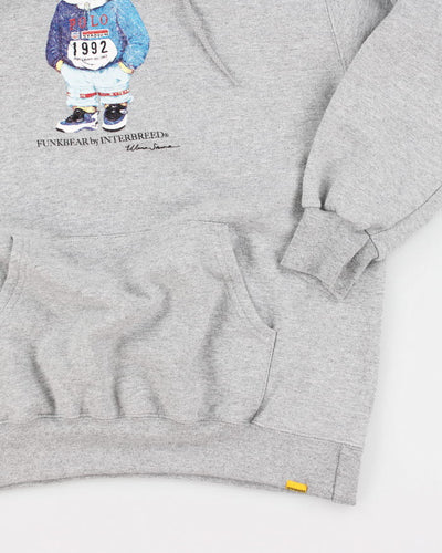 Funk Bear by Interbreed Grey Hoodie - M