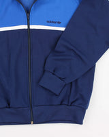 Adidas Blue Zip-Up Track Sweatshirt - L