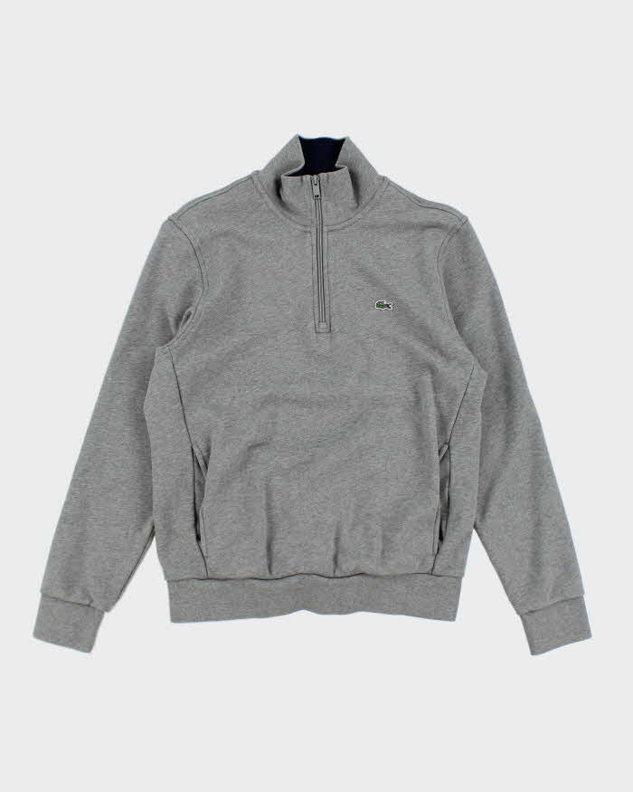 Lacoste Grey Quarter-Zip Sweatshirt - M