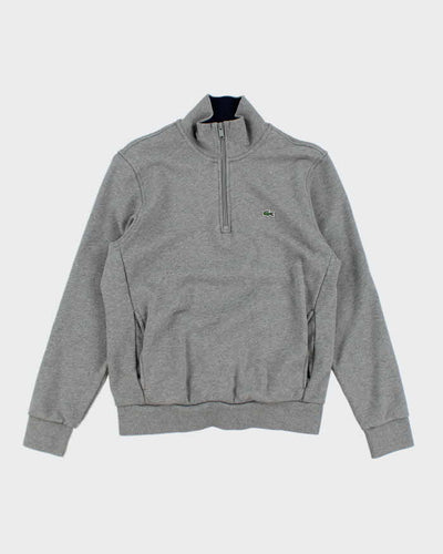 Lacoste Grey Quarter-Zip Sweatshirt - M