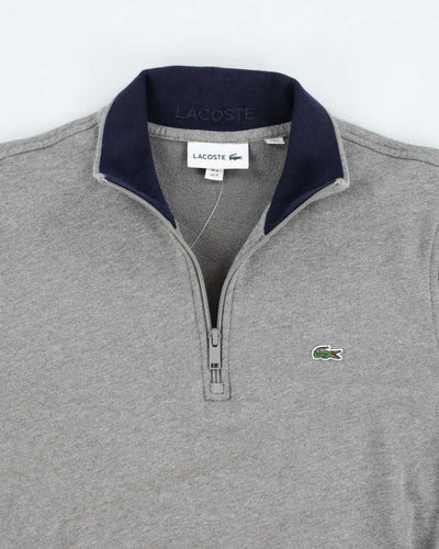 Lacoste Grey Quarter-Zip Sweatshirt - M
