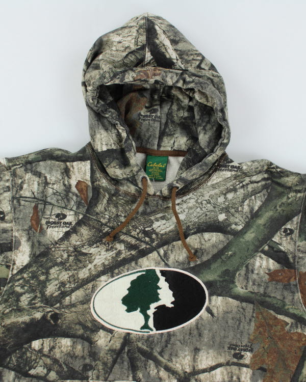 Y2k 00s Cabela Camouflage Hoodie - M