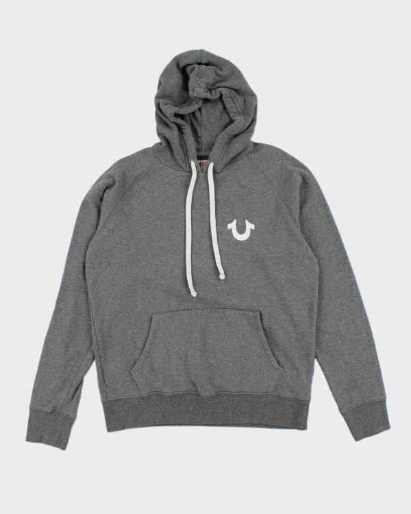 True Religion Grey Quilted Hoodie - L