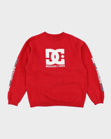 Y2k 00s DC Shoe Co Red Sweatshirt - L