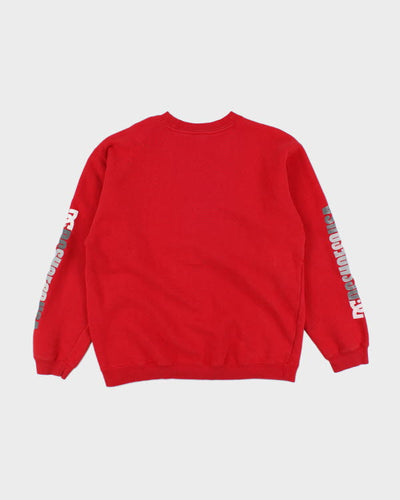 Y2k 00s DC Shoe Co Red Sweatshirt - L