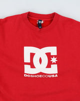 Y2k 00s DC Shoe Co Red Sweatshirt - L