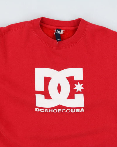 Y2k 00s DC Shoe Co Red Sweatshirt - L