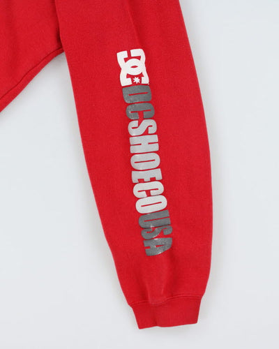 Y2k 00s DC Shoe Co Red Sweatshirt - L