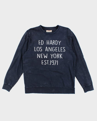 Vintage Ed Hardy Cities Faded Sweatshirt - XL