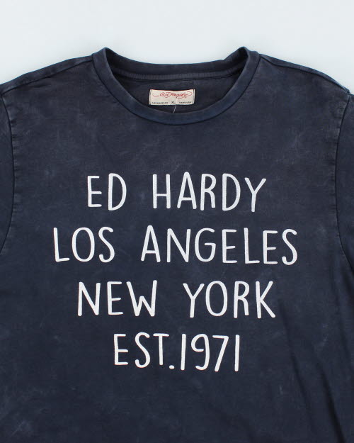 Vintage Ed Hardy Cities Faded Sweatshirt - XL