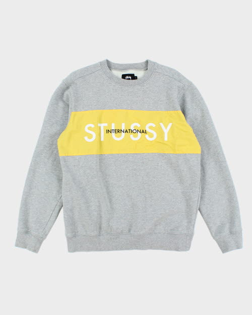 Vintage Stussy International Chest Stripe Sweatshirt - L