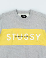 Vintage Stussy International Chest Stripe Sweatshirt - L